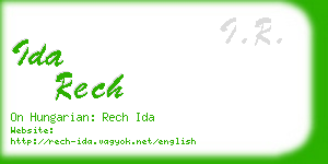 ida rech business card